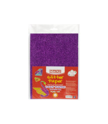 Carton cu sclipici 290gr/m2 A4, 5 buc, Violet